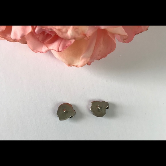 Vintage Authentic Turquoise Stone Earrings .925 Silver Signed - Picture 7 of 8